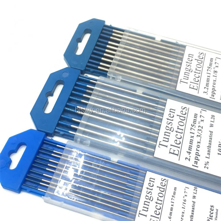 Annealed Wolfram Tig Welding 2% Lanthanum Wl20 Tungsten Electrodes Blue ...