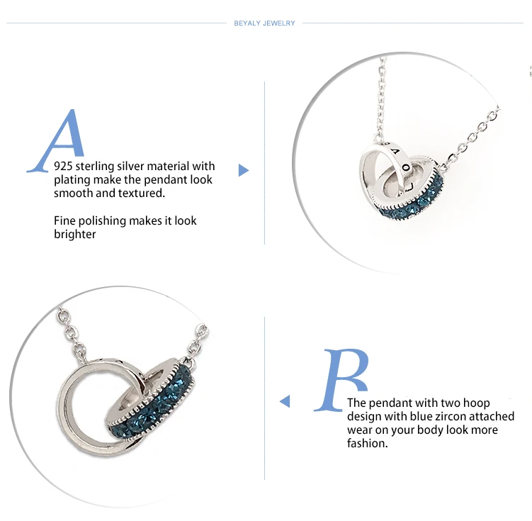 product-BEYALY-Wholesale Crosswise Blue Cz Circle And Letter Circle Design Pendant Necklace-img