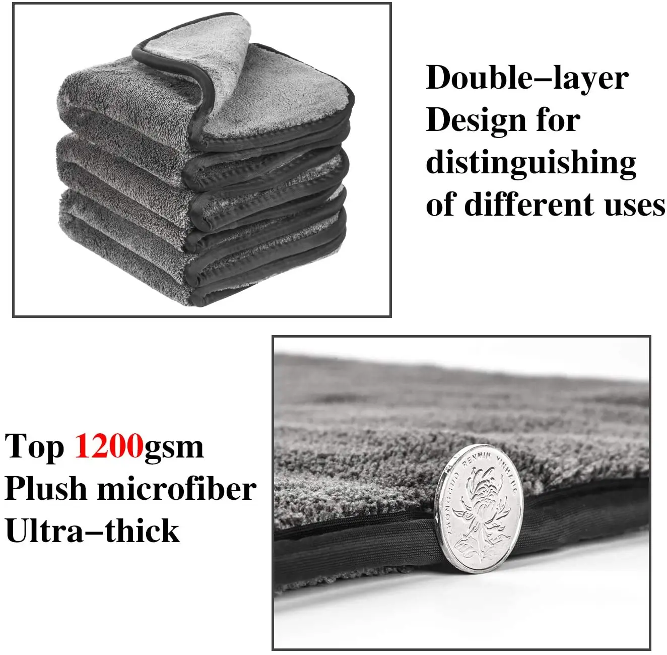 1200gsm microfiber car drying towel