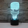 Hot Selling Portable LED Nightlight 5 Color Changing Light Bulb Wireless Speaker Lamp Touch Sensor 3D Illusion Bedside Light