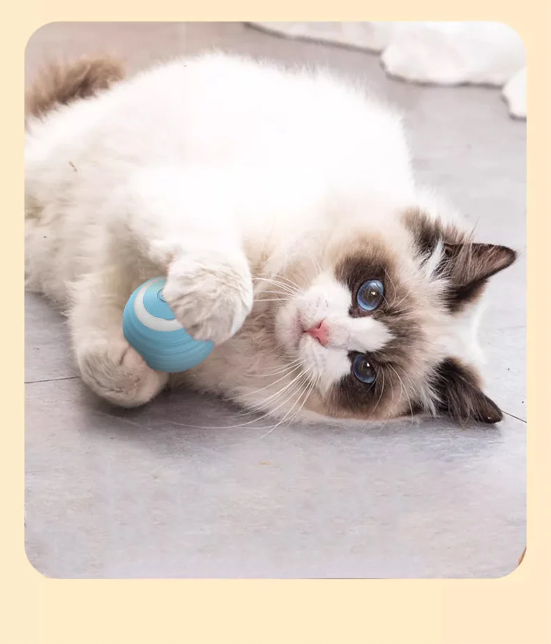 Smart Electric Cat Toy Durable Plastic Rolling Ball Chewable Self-Entertainment Boredom Artifact Dust-Free PC Pet Supplies