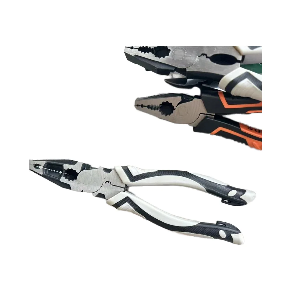 Multi-Function Chrome Vanadium Steel Wire Combination Pliers Serrated Jaw Surface Plastic Molded Cutting Grip OEM Customizable manufacture