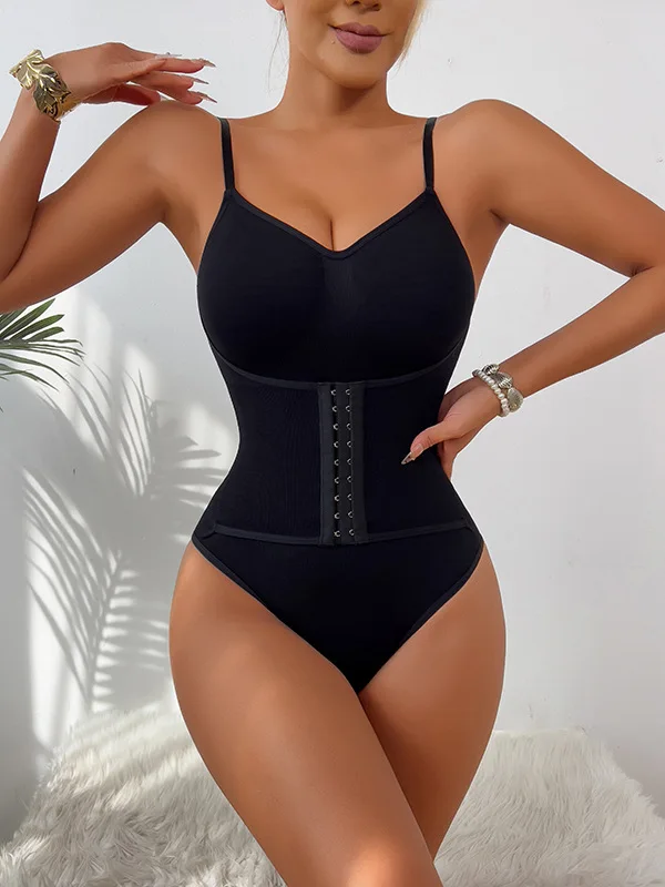 Qinelle Open-Bust Side-Buckle Shaping Bodysuit Brief