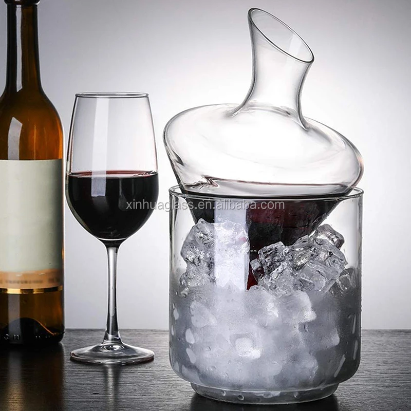 Wine Decanter Set 1000 Ml Wine Decanter With Ice Bucket Leadfree