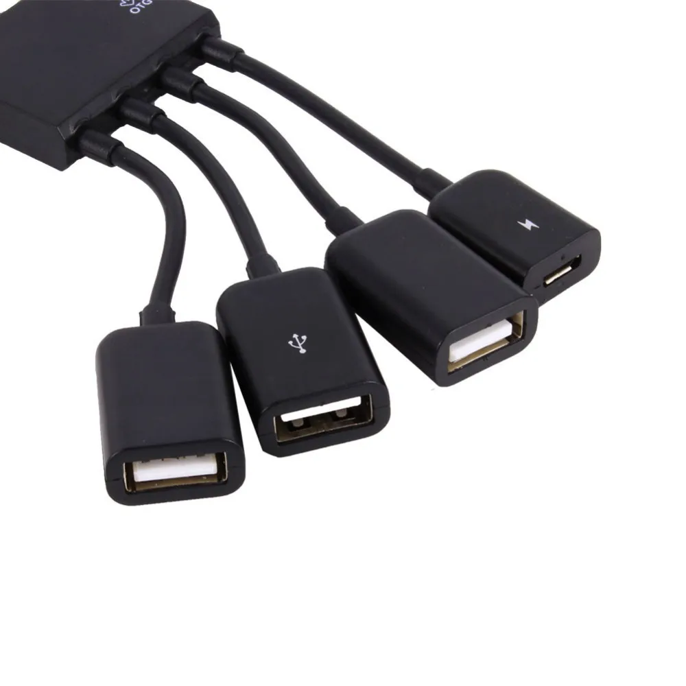 Usb 4 Port Micro Otg Connector Spliter For Smartphone Computer Laptop Tablet Pc Power Charging Usb Hub Cable Universal - Buy Otg,Otg Connector Spliter,4 Port Micro Usb Product on