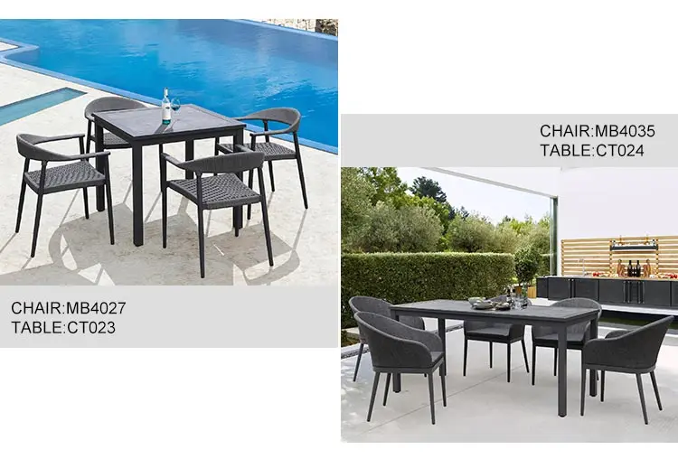 High End Quality Aluminum Garden Furniture Set Outdoor Table Sets For