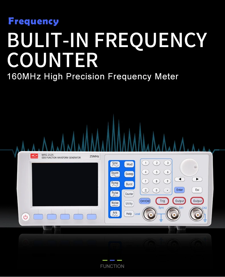 High Voltage Signal Generator Dds Function Generator 120mhz Arbitrary