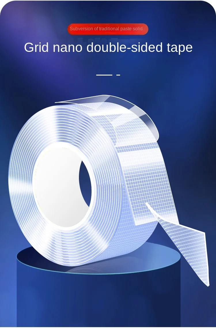 High-Stick Transparent Acrylic Grid Nano Adhesive Tape Double Sided Hot Melt for Paper Film Masking