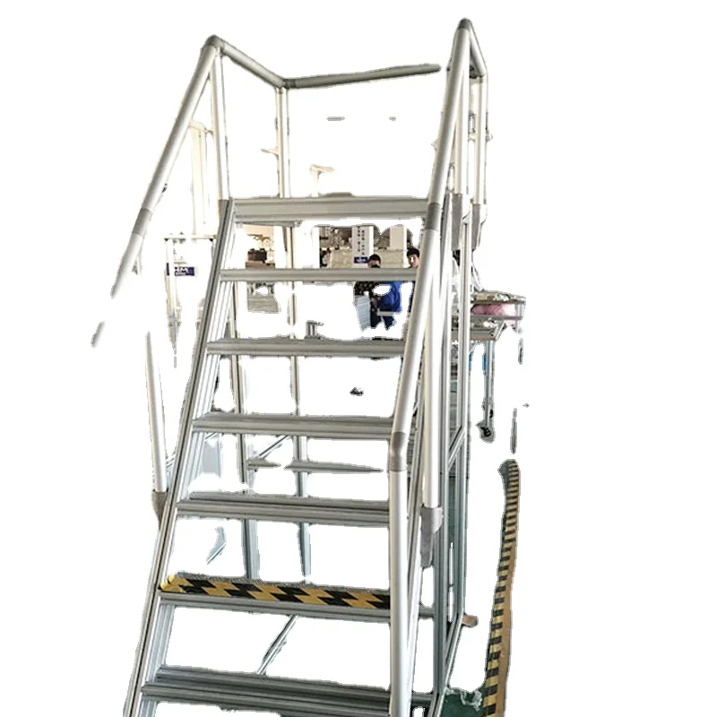 Langle Aluminum Profile Stairway Ladder - Industrial Platform