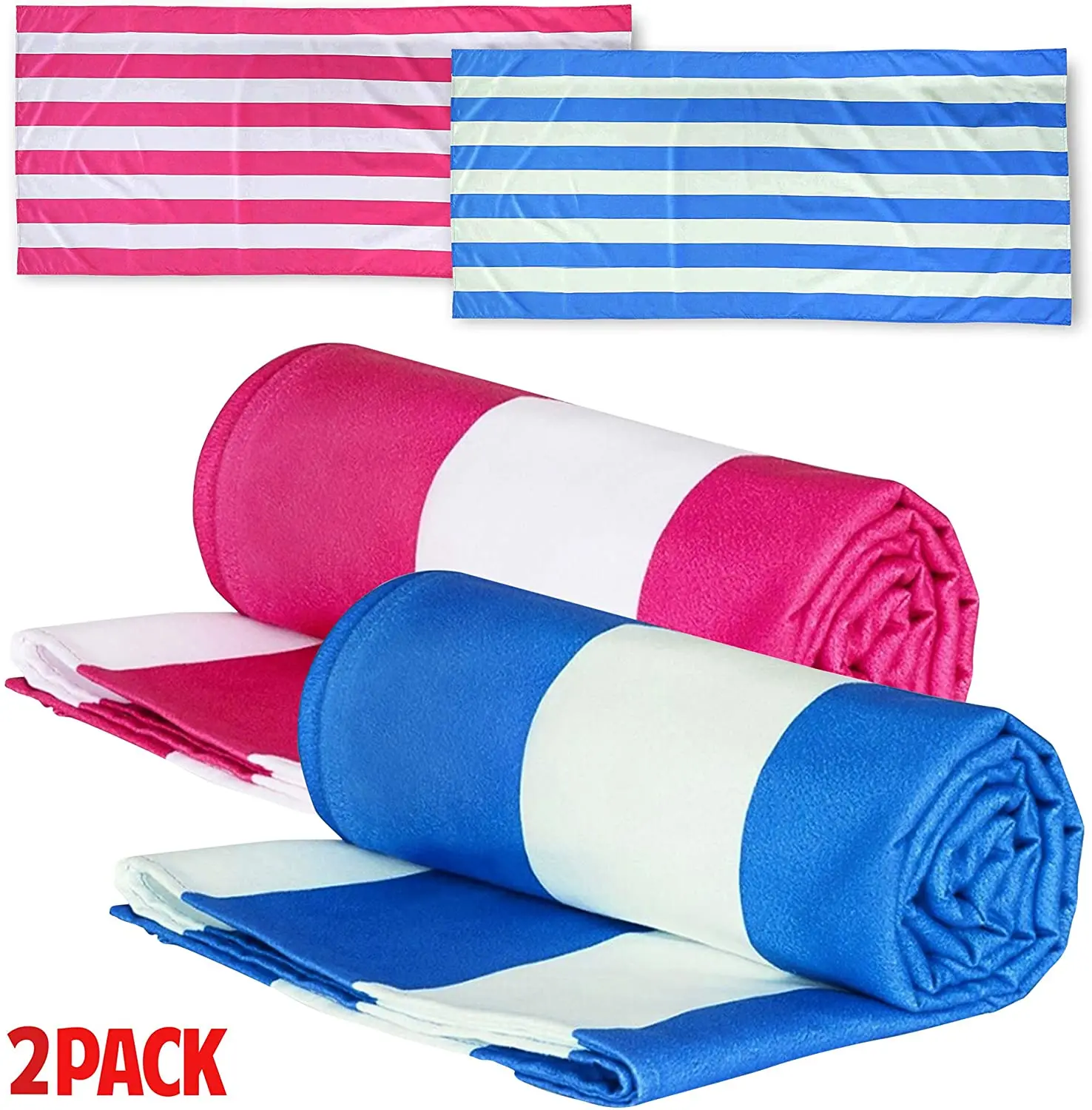 Two Side Printed Stripe beach sport Towel