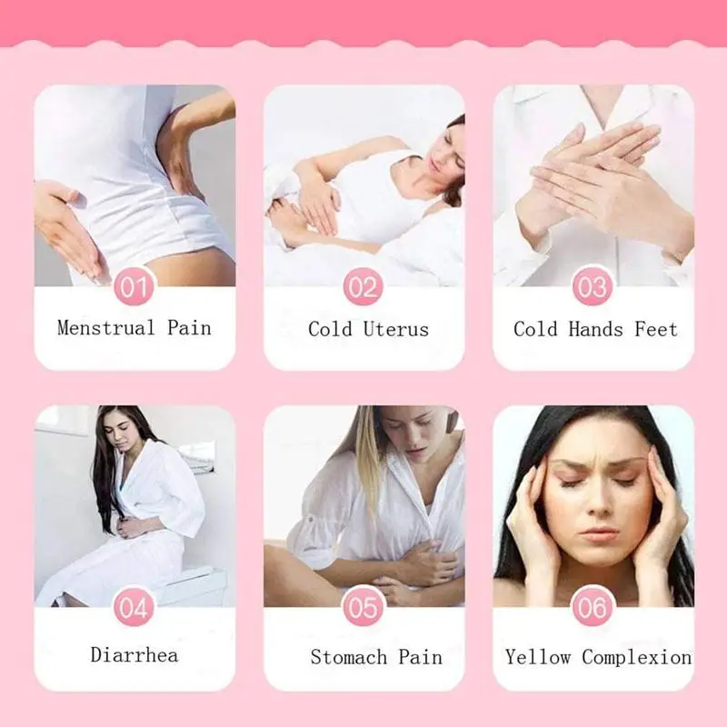 Portable Women Period Cramp Massage Wireless Menstrual Heating Pad Back