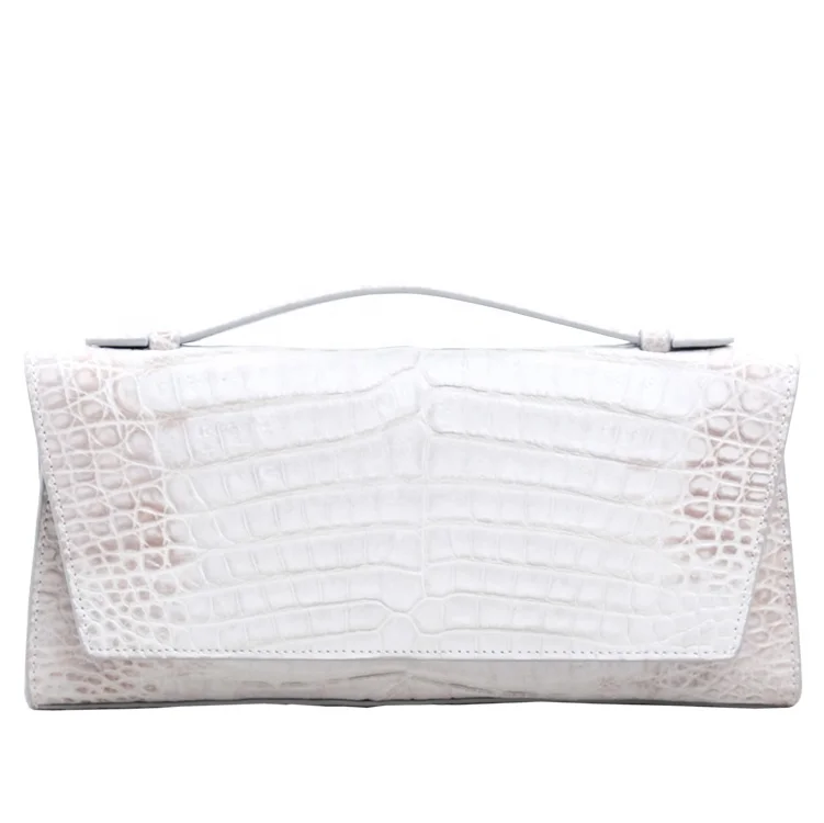 Latest gorgeous chic ladies large crocodile clutch bags genuine crocodile skin handbags fashion lady purse free shipping