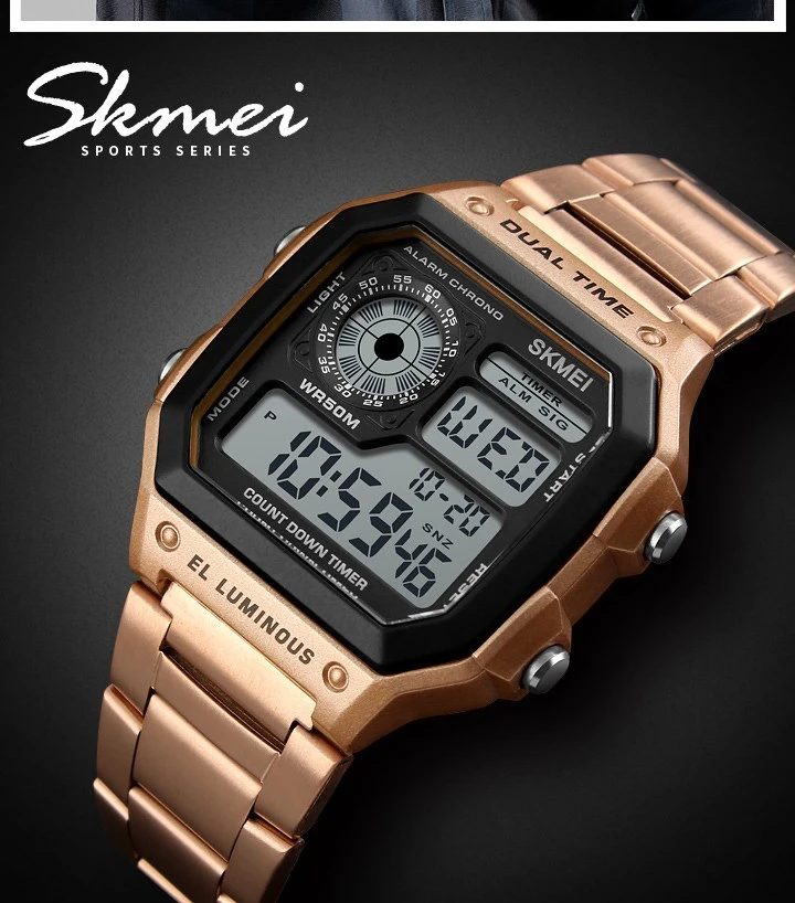 Relojes Skmei 1335 Men's Classic Electronic Watches Stainless Steel