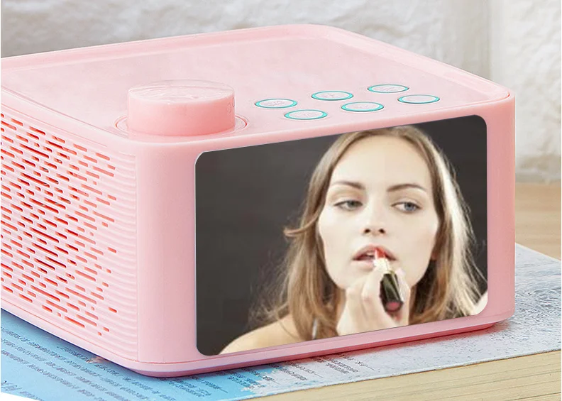 Double 5w Alarm Clock Bluetooth Speaker Wireless Subwoofer New Creative