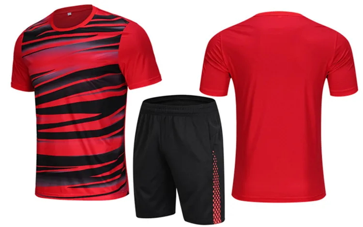 Wholesale adults breathable sports jersey printing table tennis uniform sets sublimation badminton clothes