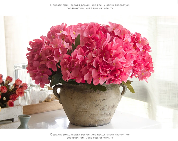 花ブーケ花瓶結婚式白い花人工6頭アジサイ Buy 絹の花 結婚式の花 アジサイ造花 Product On Alibaba Com