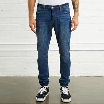 cuffed blue jeans