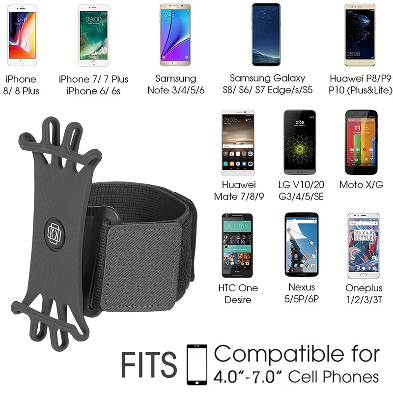 New Design Universal Detachable Rotate Mobile Phone Smartphone Armband