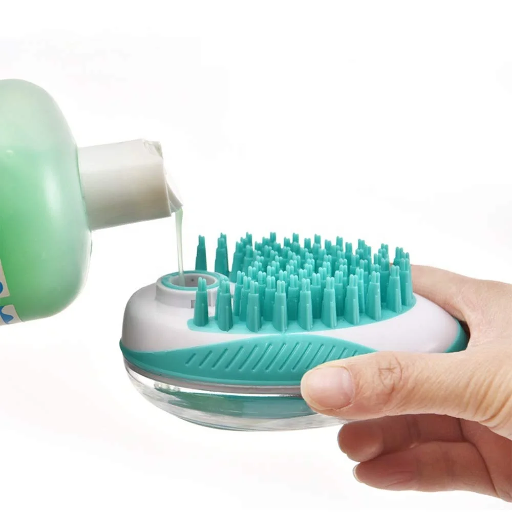 
Dog Grooming Brush Cat Grooming Shedding 2-in-1 Washing , Pet Massage Brush for Shampooing and Massaging 