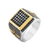 Gold Silver Color Zoroastrian Fashion Ring Male Jewelry Gifts Men vintage Faravahar Ahura Mazda Iran Rings