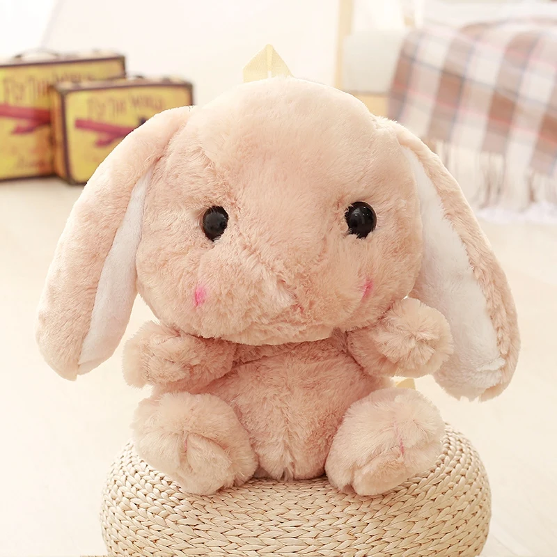 Wholesale cute cartoon rabbit shoulder bag furry toy backpack custom plush