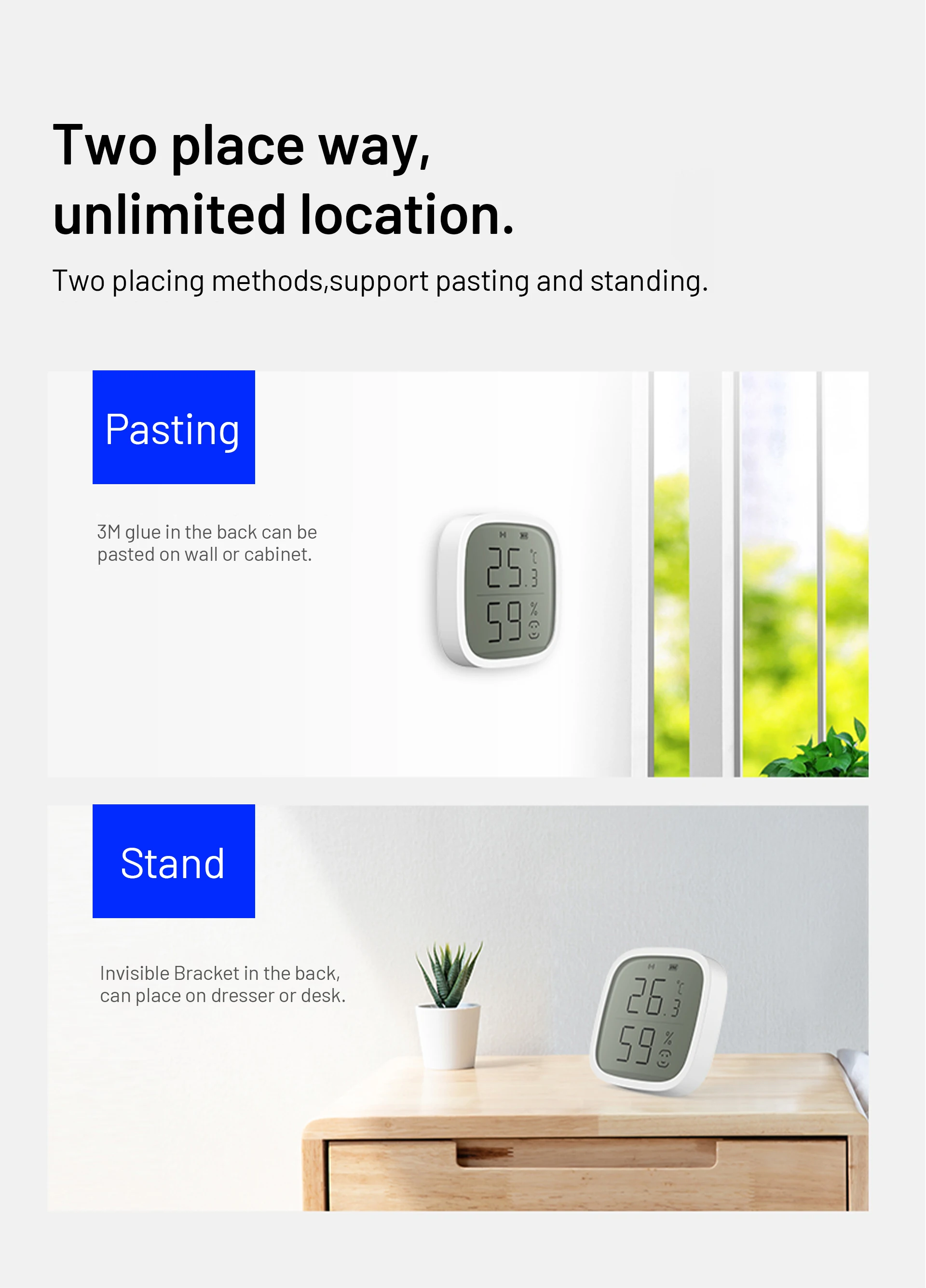 Smart temperature humidity sensor zigbee for smart home smart home solution service provided - ANKUX.COM