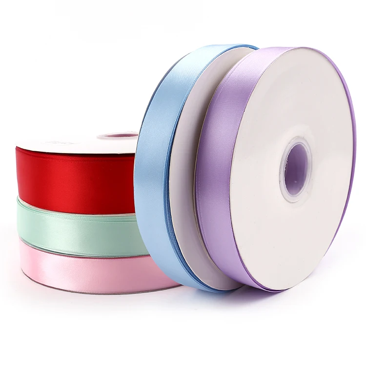 Wholesale custom printed ribbon for festival ornament recycled polyester double sides silk satin ribbon