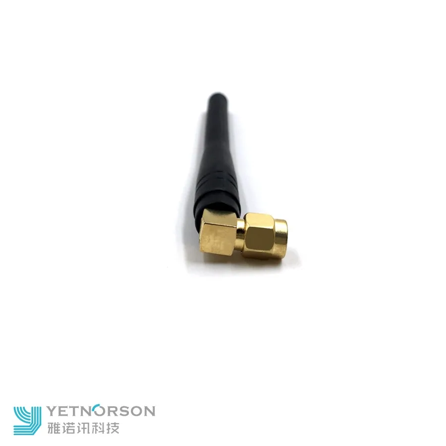GSM communication antenna rubber duck zigbee antenna with SMA male right angle connector for wireless public phone - ANKUX.COM