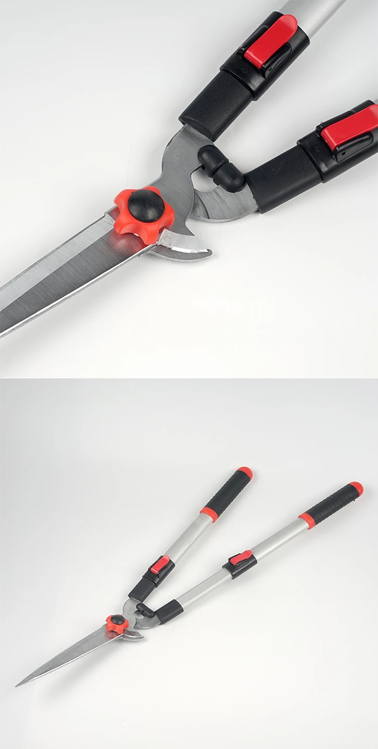 high quality 65mn steel hand tool telescopic hedge shear garden secateurs scissors Pruner