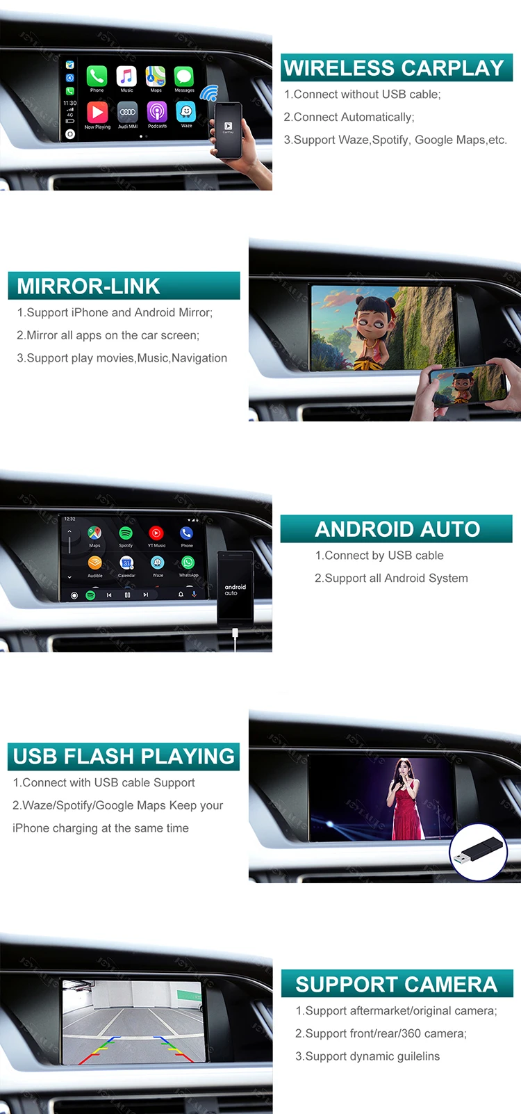 Joyeauto Wireless Apple Carplay For Audi 20102016 A4 A5 Q5 Without Mmi