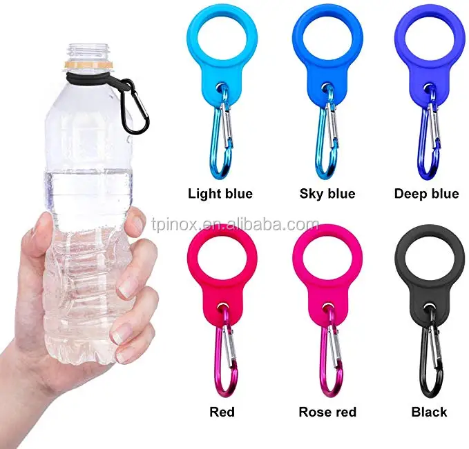 Buckle Water Bottle Carrier Clip Silicone Hanging Buckle Water Bottle Hook 