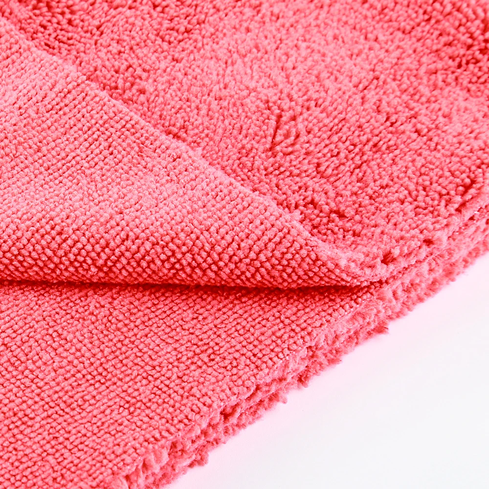 Car Microfiber Polish Towel 16x16inch 380gsm Long/ Short Plush Dual