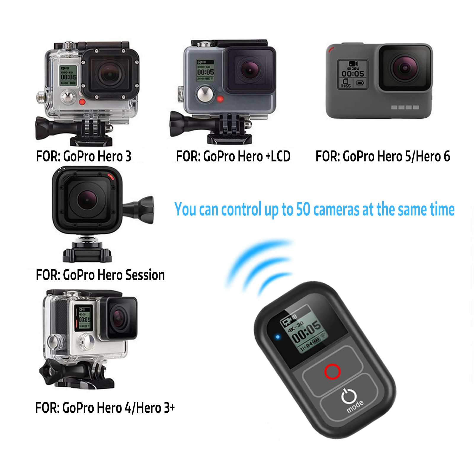 Shoot For Gopro Wifi Remote Control With Charger Cable Wireless Waterproof Remoter For Gopro Hero 9 8 7 6 5 Black 4 3 Accessory Buy Wifi Remote For Gopro Remoter For Gopro