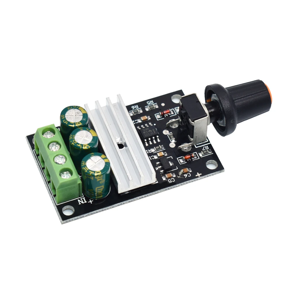 28vdc 3a 80w pwm电机速度控制器调节器带电位器开关的可调变速控制