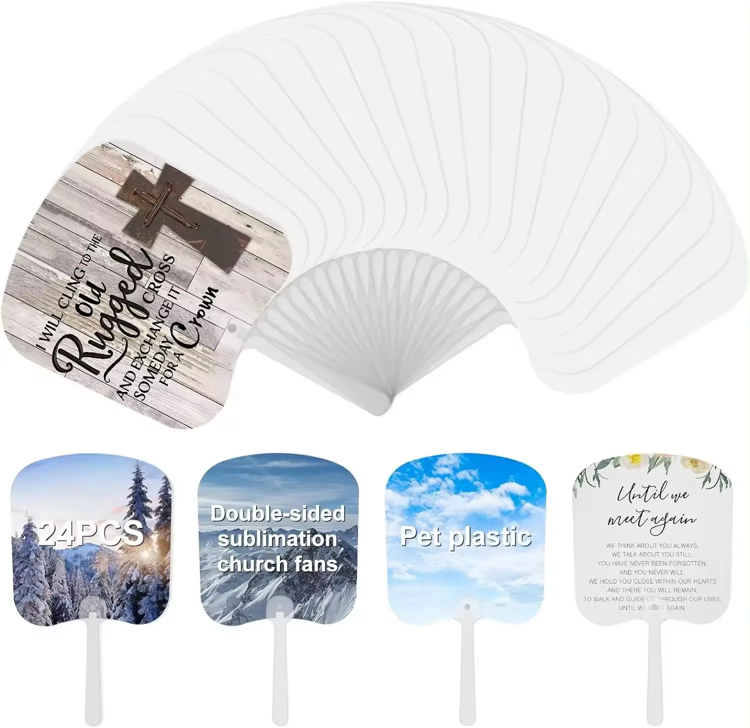 Sublimation Blank Graduation Fan Photo Frames Doublesided Pet Plastic