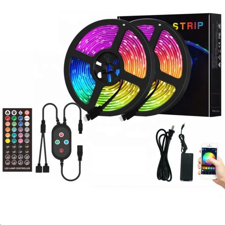 LED strip IP65 with bluetooth music package light with 5050RGB colorful smart light with voice waterproof led strip