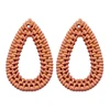 Brown Water Drop Jewelry Accessories Weave Plastic Pendant Manufacturers Wholesale Component For Jewelry