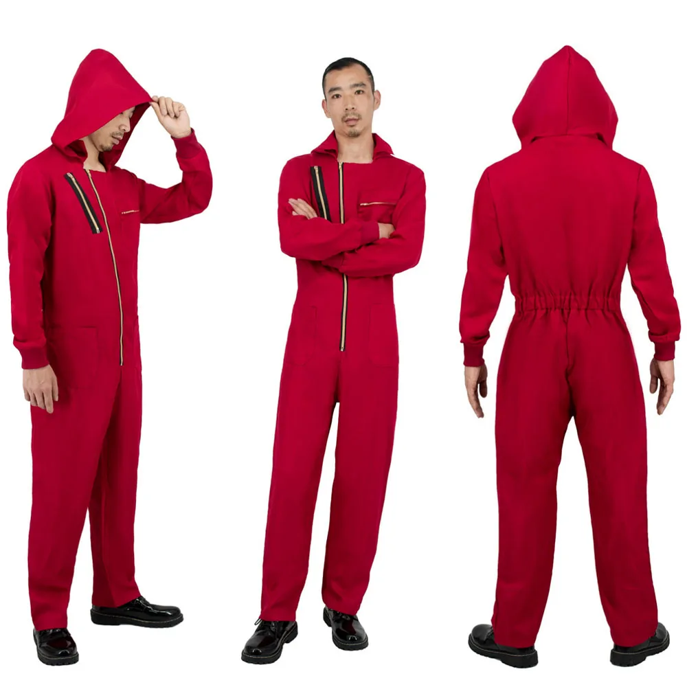 S Original Jumpsuit Costume Overalls for Dali Red 