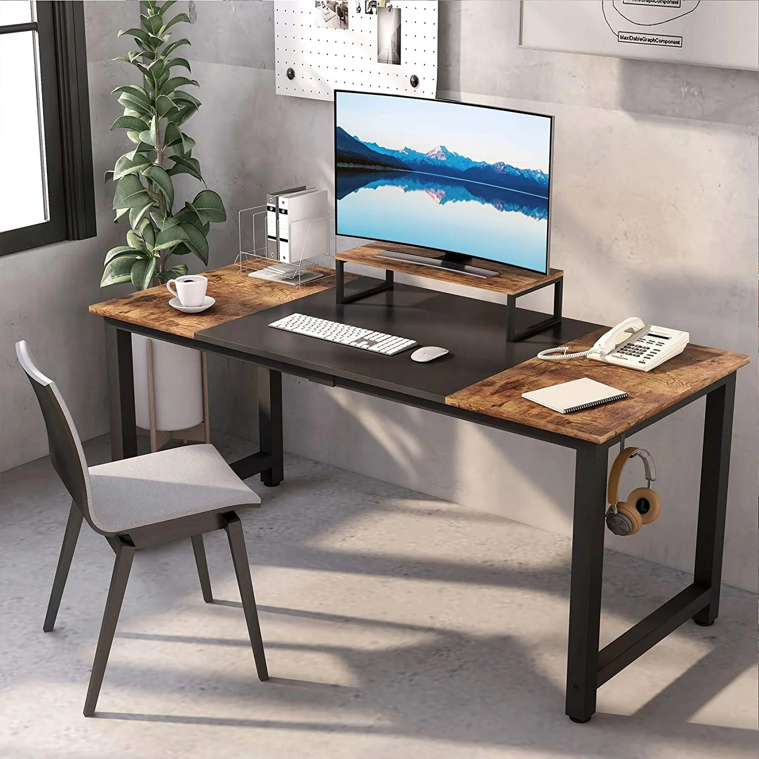 55/47" Computer Desk PC Table Study Writing Desk Workstation for Home Office HOT 