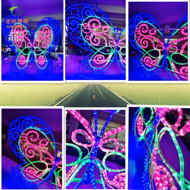 Outdoor Festival Lights For Christmas Commercial Decorations 3d Motif