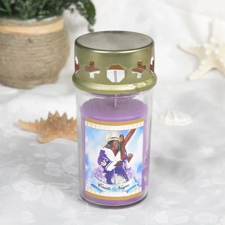 One The Top With Windproof Lid Grave Candles Grave Candle In Glass