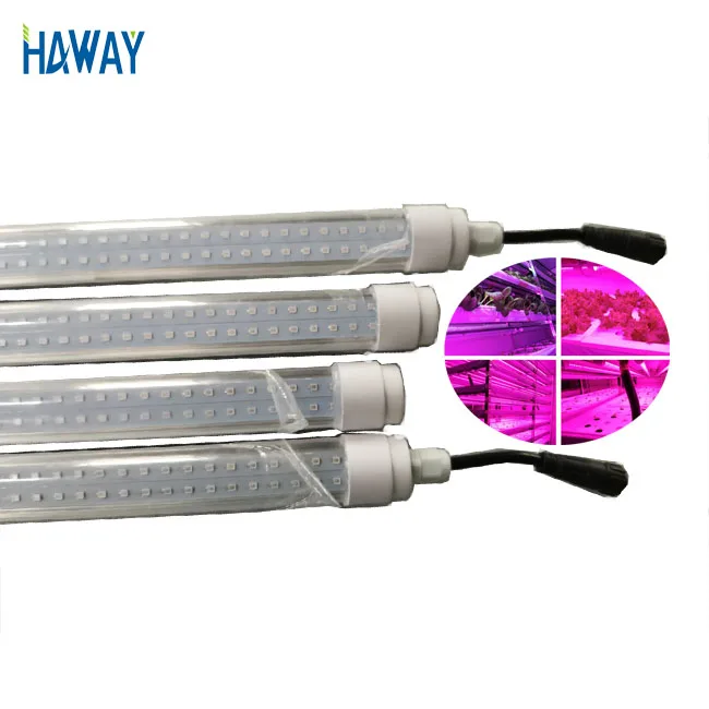 2ft led tube 18w 96leds ip65 waterproof led plant growth light for greenhouse