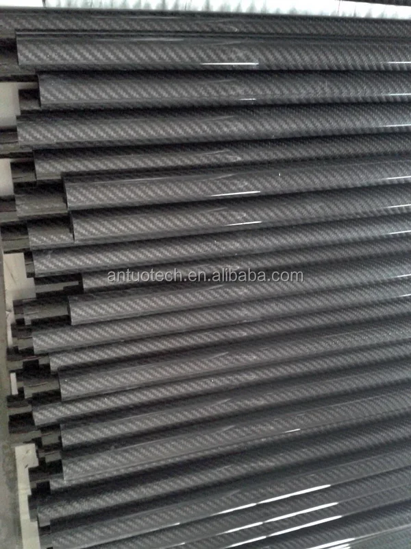 High Modulus Wrapped 3k Toray Prepreg Carbon Fiber Tubes Pipes Poles