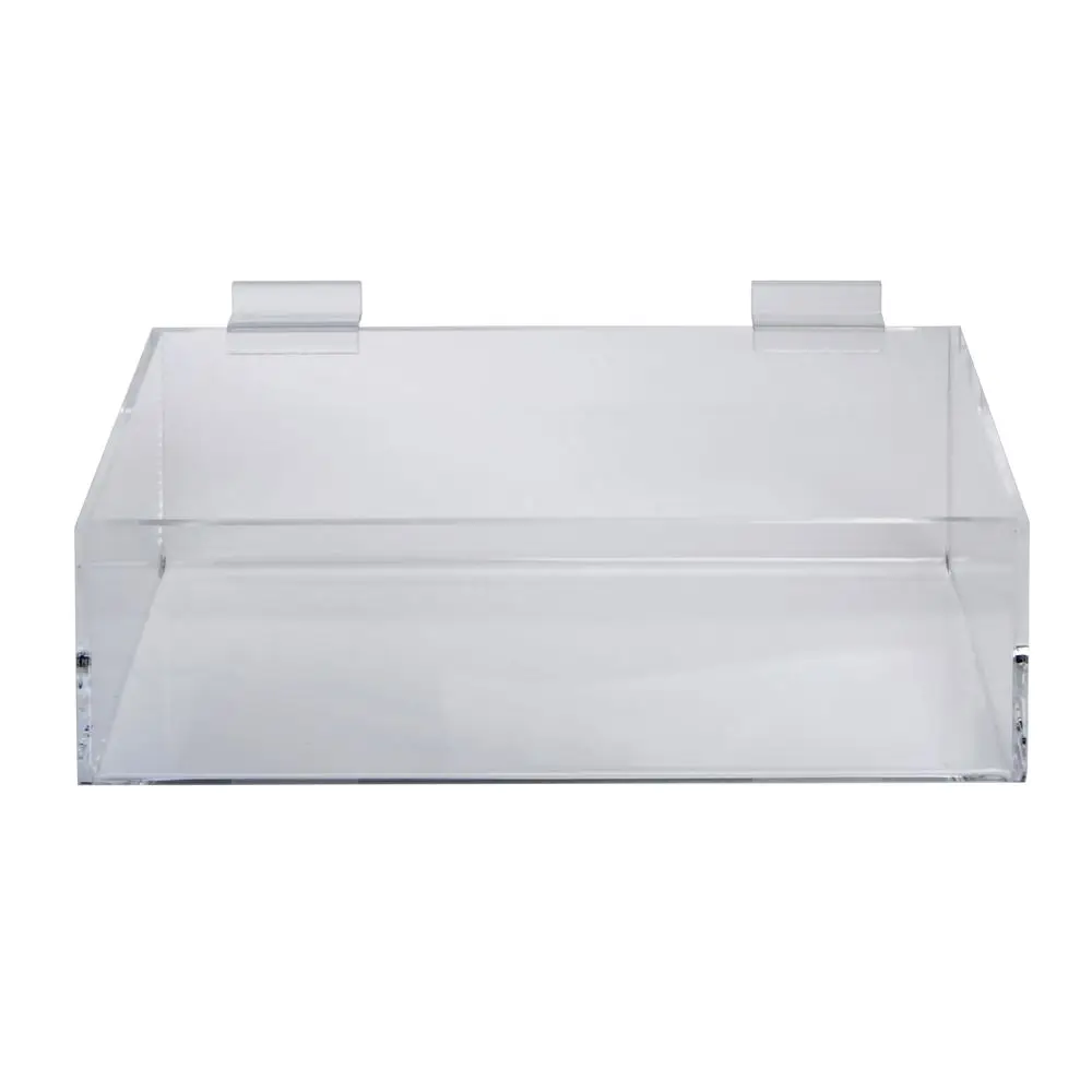 Acrylic Slatwall Tray Clear Acrylic Slat Candy Display Bin Plastic