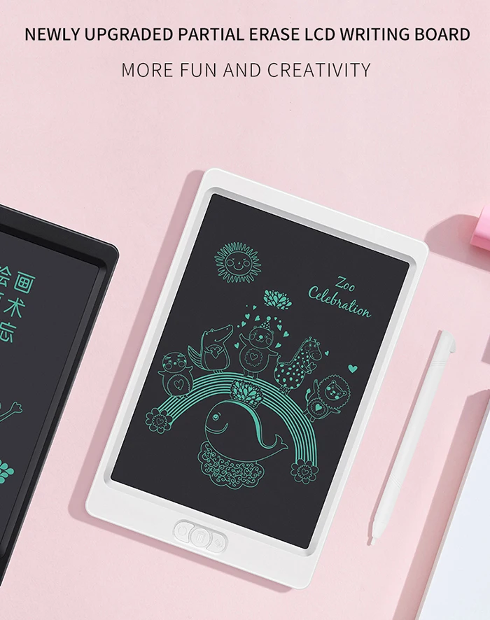 Erasable Notepad Partial Delete Writing Board 10 Inch Writing Tablet for Kids Digital Drawing Learning Toys