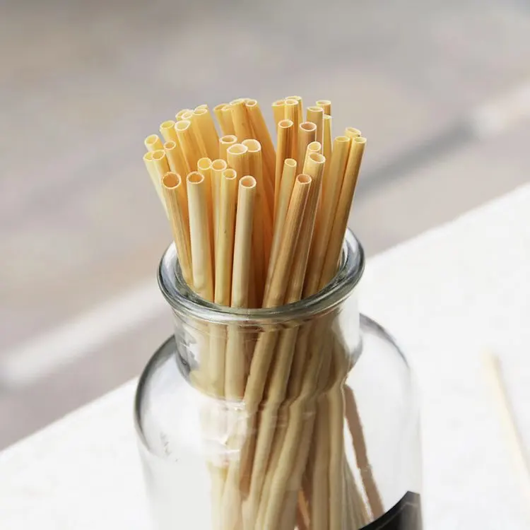 Biodegradable Wheat Straws Custom Restaurant Straws Pla Straight Drinking Straws Eco Friendly