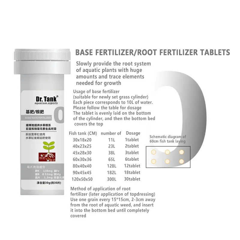 Dr.tank Aquarium Fish Tank Landscaping Plant Water Purifier Base