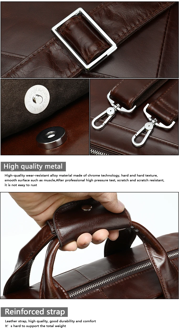 High Quality Bangkok 2020 Black Single Men Genuine Leather Briefcase ...