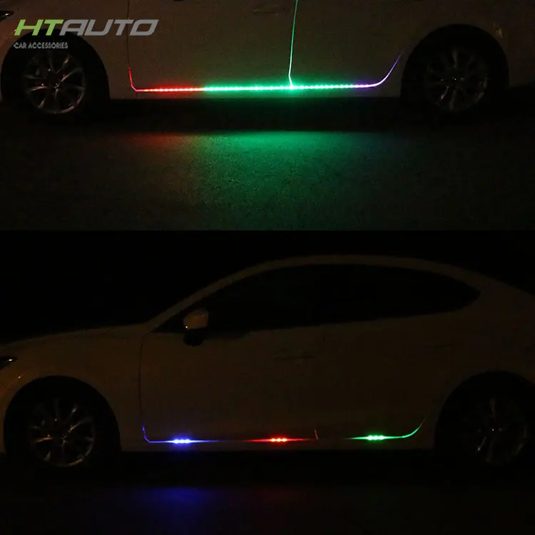 HTAUTO Magic Multi Color 1.5M 1.8M Flexible LED DRL Daytime Running Light Strip for Car Door