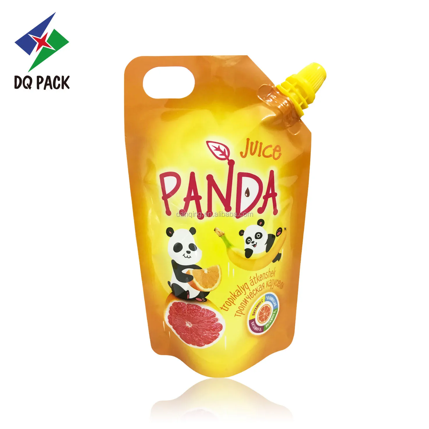 DQ PACK juice doypack with corner spout and handle